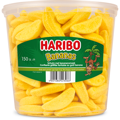 HARIBO Bananen 150 stuks 1,05 kg